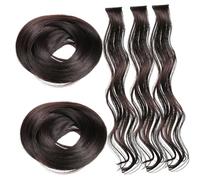 TOGEVAL 5 Pezzi Extension Clip Sintetico Ondulato Fibre Resistenti Alte Temperature per Volume e Colore Scuro Naturale