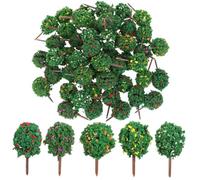 TOGEVAL 50 Pezzi Di Alberi Stradali Giocattolo Alberi Per Da Costruzione In Miniatura Per Case Delle Bambole Modellazione Figurine Per Interni