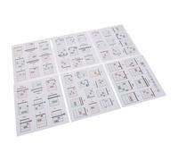 TOGEVAL 57pezzi Schede Accordi per Chitarra Schema Accordi per Chitarra per Principianti Accessorio per Portatile Schema Musicale per Principianti Schede Didattiche per Portatile