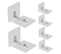 TOGEVAL 6 pezzi Ancoraggi Adesivi per Mobili Fissaggi Antiribaltamento Regolabili Senza Forare Staffe Resistenti e Durature per Sicurezza e Protezione Pareti
