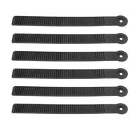 TOGEVAL 6 Pezzi Cinghie per Attacchi da Snowboard Resistenti in Abs Fibbia a Cricchetto Regolabile per Sport Invernali e Snowboarding Nero