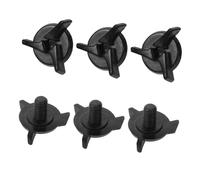 TOGEVAL 6 pezzi Viti per Visiera Casco in Plastica Nera Accessori Resistenti per Casco da Ricambi per Visiera Compatibili con Vari Modelli