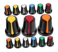TOGEVAL 60 Pezzi Manopole Controllo Chitarra Potenziometri 6mm Copri Pomelli Plastica Colori Assortiti per Manopola Volume e Tono Strumenti a Corda Elettrici