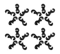 TOGEVAL 60 Pezzi Morsetti per Cavi Freno e Cambio Bici in Plastica Nera Gancio a S, Installazione Rapida per Diverse Bici e Fissaggio Linee Freni e Cambio