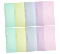 TOGEVAL 8 Pezzi Cartelline in Plastica Rigida con Clip Molla per Ufficio e Scuola Organizer Documenti Professionali Resistente in PP Blu Verde Rosa Giallo