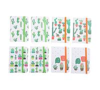 TOGEVAL 8 Pezzi Quaderno Di Cactus Quaderni Di Design Dei Cartoni Animati Blocco Note Mini Diario Taccuino a Righe Larghe Lavagna Blocco Note Dell'ufficio Penna Di Cactus Carta Green