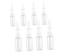 TOGEVAL 8pezzi Bottiglie Spray Nasali Ricaricabili Trasparente Pratico Per Viaggi e Uso Quotidiano Include Copertura Protettiva e Clip Di Sicurezza