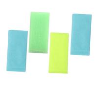 TOGEVAL Asciugamani da Bagno Esfolianti in Nylon 4 Pezzi per Scrub Corpo e Doccia, Asciugamano fare Bolle, Detergente Schiena e Spalle, Leggero e Pieghevole per Uso Colore Casuale
