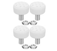 TOGEVAL Blocchi Freno Regolabili in Gomma per Pattini a Rotelle Protezioni Bianche Resistenti all’Usura Set da 4 Pezzi Compatibili con Pattini Quad per Pattinaggio all’Aperto e