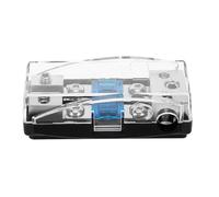 TOGEVAL Blocco di Distribuzione a 3 Vie per Audio Auto Portafusibile in Plastica e Ferro Distributore di Terra per Amplificatore Protezione da Sovraccarico per Impianto Elettrico