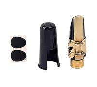 TOGEVAL Bocchini Per Sassofono Con Anello Rame Ance e Cuscinetti Inclusi Oro Nero Accessori Per Musicisti Stabilizzatore Per Performance