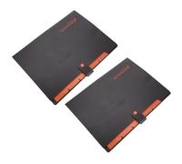 TOGEVAL Borsa Portadocumenti a Fisarmonica in Plastica 2 Pezzi Bottone, Organizer Portadocumenti Portatile Multistrato, Cartella Office per Archiviazione File e Contratti, per Ufficio