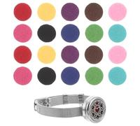 TOGEVAL Bracciale Aromaterapia Regolabile in Acciaio Inossidabile con Diffusore di Oli Essenziali e Medaglione Ricaricabile per Donne Design Intagliato Elegante e Resistente