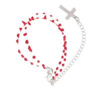 TOGEVAL Bracciale Punk Acciaio Inossidabile con Croce e Gocce di Sangue Doppio Design Gothic per Halloween e Feste Comfort e Resistenza Uomo Donna