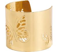 TOGEVAL Bracciale Rigido Donna con Farfalle in Ferro Dorato Design Geometrico Traforato Aperto e Comodo Gioiello Elegante per Festa della Mamma e Occasioni Speciali