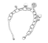 TOGEVAL Braccialetto Olio Essenziale Regolabile in Acciaio Inossidabile Oro con Pendente Aromaterapia Forma di Cuore Traforato Decorazione da Polso Profumata per Donna Uso Quotidiano e