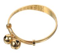 TOGEVAL Braccialetto per Imitazione Oro con Campanellino, Bracciale alla Moda Taglia l Diametro 50 Mm, Gioielli per Ragazza Adatto a Compleanni e Occasioni Speciali