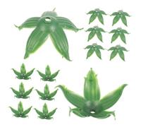 TOGEVAL Calici Artificiali in Tessuto per Fiori Riprodotti Sepali Verdi Resistenti e Forati per Fai da Te Accessori Decorativi per Bouquet e Saponi Floreali per Decorazioni Artistiche