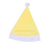 TOGEVAL Cappello Natalizio Giallo Pile Decorazione Party con Canto per Adulti Accessorio Costume Mascherata per Feste Xmas