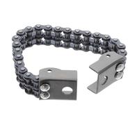 TOGEVAL Catena per Pedale Batteria a Doppia Maglia, Accessorio in Acciaio e Ferro Nero, Resistente All’usura, per Sostituire Catene Usurate e Rotte