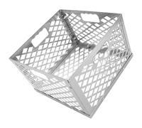 TOGEVAL Cestello per Affumicatore Offset in Acciaio Resistente con Manico Scatola per Carbone Smontabile per Barbecue Accessorio Robusto per Griglia Adatto a Cottura Lenta e