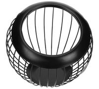 TOGEVAL Cestino Porta Frutta in Ferro Stile Europeo Leggero e Compatto Porta Snack e Organizer Multiuso per Cucina e Soggiorno Resistente e Facile da Trasportare Nero