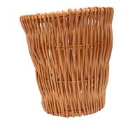 TOGEVAL Cestino Rattan per Rifiuti Bagno Eco Compatibile e Resistente Design e Liscio Adatto per Ufficio Camera e