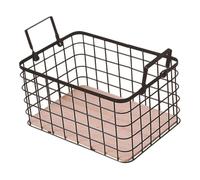 TOGEVAL Cesto Portaoggetti in Ferro Grande con Manico Cesta Porta Frutta e Verdura Multiuso per Cucina Bagno e Armadio Colore Casuale Colore Casuale Colore Casuale