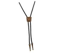 TOGEVAL Collana Bolo Tie Regolabile in Pelle e Metallo Con Decorazione Aquila Accessorio Vintage Unisex Per Maglioni e Camicie Catena Elegante Western Per Feste e Uso Quotidiano
