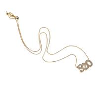 TOGEVAL Collana Ciondolo 520 Dorata per Fidanzate e Amiche, Catena Girocollo Elegante per Feste e Natale, Accessorio Resistente e Raffinato per Regalo D’amore