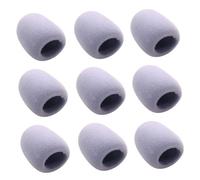 TOGEVAL Copertura per Microfono in Schiuma 9 Pezzi, Protezione Antivento e Antipolvere per Microfono Karaoke, Cuscino Antivento per Registrazioni Chiare in Ktv, Conferenze e Interviste