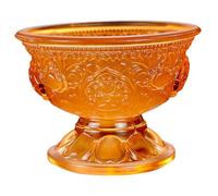 TOGEVAL Coppa Sacra per Offerte d'Acqua Buddista in Vetro Colorazione Calda Medio Ciotola Decorativa Multiuso per Altare Zen e Tempio Regalo Spirituale per Fedeli