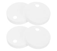 TOGEVAL Coprivite per WC Tappi Decorativi in Plastica Bianca per Bulloni Pavimento e Sedile WC, Copribullone Rotondo Resistente Copertura Accessori Sanitari Set da 4 Pezzi per Casa e Luoghi Pubblici