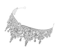 TOGEVAL Corona Nuziale da Sposa Barocca in Argento Strass, Tiara da Principessa Leggera e Comoda per Matrimonio, Fascia Regale per Chioma Cristalli Scintillanti Adatta a Feste e