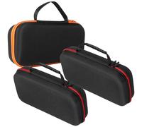 TOGEVAL Custodia Portatile per Microfono in EVA Rigida con Maniglia Organizer Interno in Spugna Antiurto per 3 Microfoni Palmari Borsa da Viaggio Multifunzione per Accessori Audio