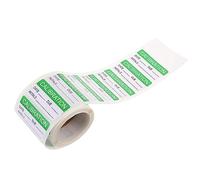 TOGEVAL Etichette Di Controllo Qualità Verdi Autolaminanti 300 Pezzi Rotolo, Etichette Di Calibrazione Scrivibili Stampa Chiara, Dimensioni Compatte Per Uso Professionale e Trasporto Facile