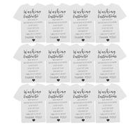 TOGEVAL Etichette per Indumenti Guida al Lavaggio Schede di Istruzioni per Magliette in Carta Robusta Bianca Set da 300 Pezzi per Cura Tessuti per Abbigliamento Biancheria e Cappelli