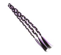 TOGEVAL Extension Treccia Sintetica Colorata con Elastico Doppia Lunga Intrecciata Accessorio Ragazze Stile Boxing con Riflessi Resistente e Naturale