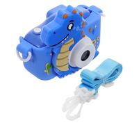 TOGEVAL Fotocamera Digitale per Dinosauro Blu Doppia Camera Hd per Foto e Video Giocattolo Fotografico Educativo per e Ragazze Regalo