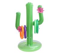 TOGEVAL Gioco Gonfiabile con Cactus Verde Imitazione in PVC Resistente Anelli da Lancio per Piscina Festa Estiva e Decorazioni Mare Multiuso Compatto e Durevole
