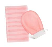 TOGEVAL Guanto Esfoliante per e Panno per Scrub Schiena Set 2 Pezzi Morbidi e Confortevoli per Esfoliazione Completa per Domestico e Spa