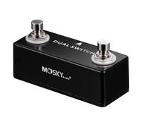 TOGEVAL Interruttore Pedale Per Effetti Chitarra Dual Control Design Compatto e Elegante Facile Da Usare Nero Accessorio Strumentale Per Musicisti