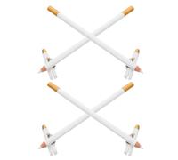 TOGEVAL Kit 4 Pezzi di Matite per Sopracciglia e Barba Bianche con Punta Fine e Temperino Incorporato in Legno e Acciaio al Manganese per Uso Quotidiano e Sportivo