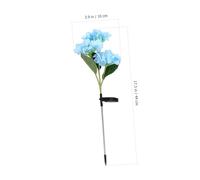 TOGEVAL Lampada Solare da Giardino Forma di Fiore LED Blu Decorazione Esterna Compatta per Prato Resistente e Facile da Fissare nel Terreno