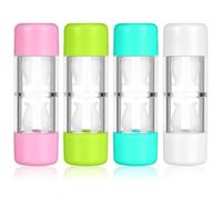 TOGEVAL Lens Storage Box Mini Transparent Travel Protective Case For Rgp Hard And Cosmetic Lenses Easy Cleaning And Storage