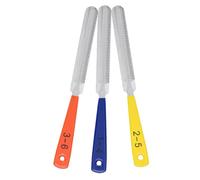 TOGEVAL Lime per Capotasto Chitarra e Basso Lama Diamantata Sagomata a V Manico in Plastica Set di 3 Utensile per Liutai e Musicisti