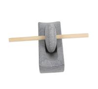 TOGEVAL Macina Spezie Manuale in Pietra e Legno, Pestello Tradizionale per Tè e Erbe, Smerigliatrice Autentica per Cucina e Uso Domestico, Versatile e Robusta