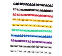 TOGEVAL Marcatori per Cavi Numeri da 0 a 9 in Plastica Colorata, Leggeri e Clip per Identificazione Fili, 100 Pezzi per Gestione Cavi Efficiente
