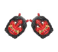 TOGEVAL Maschere da Cosplay Giapponesi Tengu 2 Pezzi Rosse per Halloween e Carnevale Maschere da Diavolo Spaventose per Feste in Maschera e Bomboniere Cosplay Accessori Costume Demone