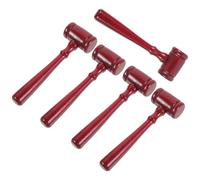 TOGEVAL Mini Martelletti da Giudice in Legno 5 Pezzi per Gioco di Ruolo Educativi per Coordinazione e Destrezza